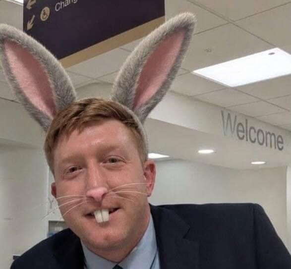 Photo of Wolverhampton Councillor Simon Bennett edited with cartoon bunny ears, one of the Facebook posts reportedly at the centre of the police complaint
